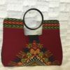 Burgundy/ Wine authentic dashiki hand bag