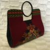 Burgundy/ Wine Authentic Dashiki Hard Body Hand Bag - Image 5