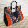Orange Authentic Dashiki Hard Body Hand Bag