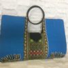 Pink Blue Authentic Dashiki Large Hard Body Hand Bag
