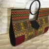 Burgundy Ivory Authentic Dashiki Large Hard Body Hand Bag