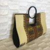 Burgundy Ivory Authentic Dashiki Large Hard Body Hand Bag