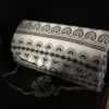 Black White African Ankara Clutch Purse Plus Chain Handle