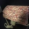Orange Brown Tan African Ankara Clutch Purse plus Chain Handle