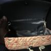 Orange Brown Tan African Ankara Clutch Purse plus Chain Handle