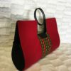 Green Red Authentic Dashiki Large Hard Body Hand Bag