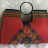 Large Red MultiColored Authentic Dashiki Hard Body Hand Bag - Image 3