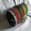 Multi Color High Quality Genuine Kente Cloth Hard Body Clutch Purse Plus Chain Handle