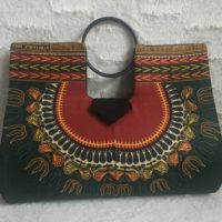 Large Green Authentic Dashiki Hard Body Hand Bag - Another Look