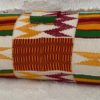 white kente cloth purse