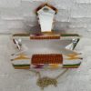 white kente cloth purse