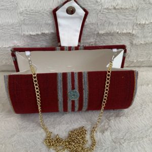 Genuine kente cloth clutch purse