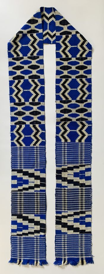 Royal Blue Genuine Kente Cloth Stole