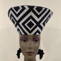 Black and White African Crown Head Dress