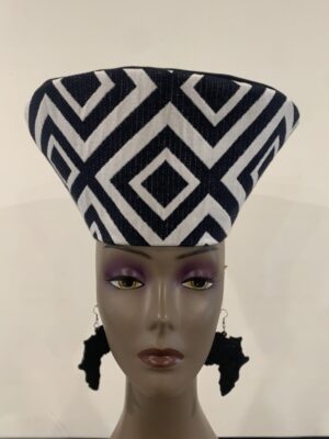 Black and White African Crown Head Dress