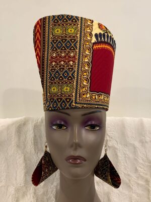 New ivory and burgundy head dress